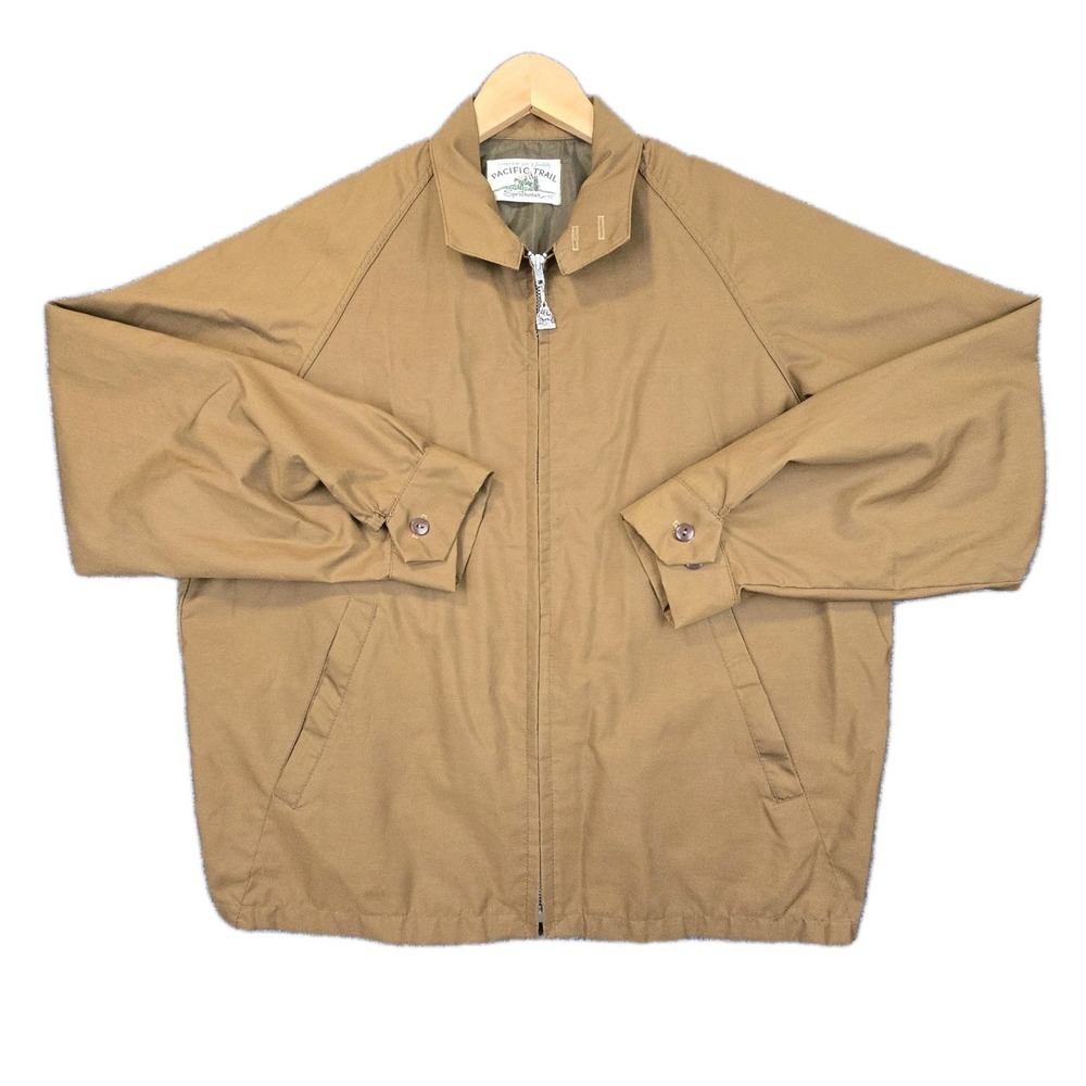 1960s Pacific Trail Sportswear Jacket Size 42 Talon Zip Horse Logo‎ Brown